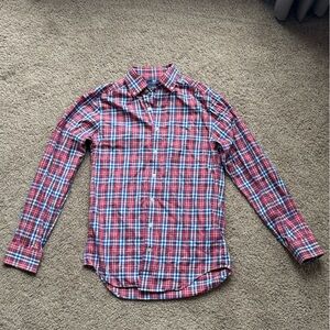 Red and Blue Plaid vineyard vines button down